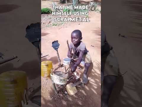This Boy In Africa Made His Own Drum Set