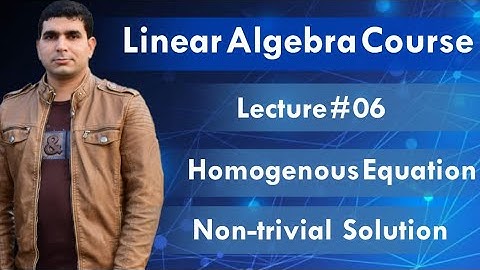 Homogeneous System of Equations Non Trivial Solution