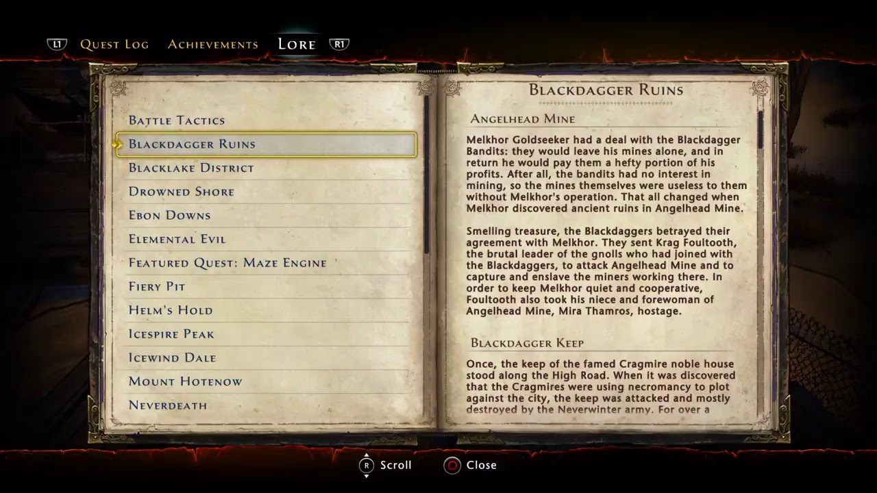 Neverwinter lore.Blackdagger ruins