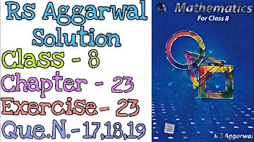 Line Graphs and Linear Graphs | Class 8 Exercise 23 Question 17,18,19 | Rs Aggarwal | @mdsirmaths