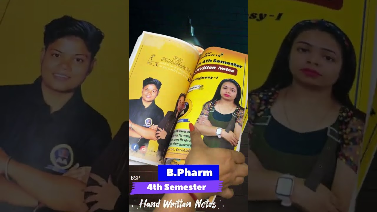 b Pharm 4th semester Hand written notes home delivery notes available