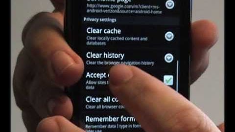 Clearing the Browser Cache on the Droid