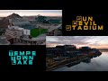 Tempe Town Lake, Arizona Drone Video in Ultra HD 4K ASU Football Sun Devil Stadium