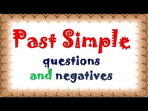 Заперечні та питальні речення в минулому простому часі в англійській мові