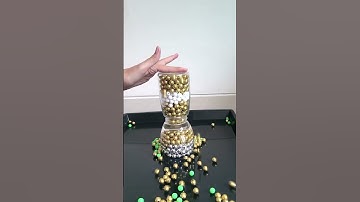 Rebuilding Green, White & Gold Tower Beads #satisfying #reverse #oddlysatisfying #relaxing #shorts