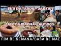 VLOGANDO COM MINHA MÃE/TEVE JANTINHA, CAFÉ DA MANHÃ E ALMOÇO/ ELA FEZ BOLO E DOCE DE BANANA 🍌