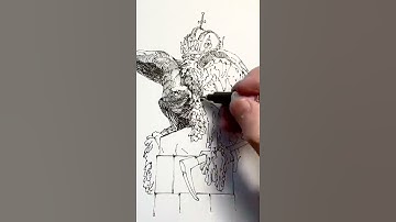THE FULL HATCHING DEMO 15 SECONDS           #shorts #hatching #crosshatching #crosshatchingdrawing
