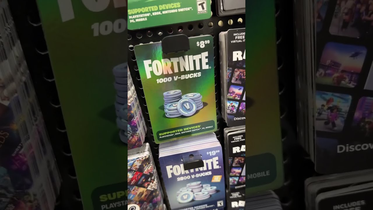 2 Different Prices For The Same V Buck Card Fortnite Vbucks