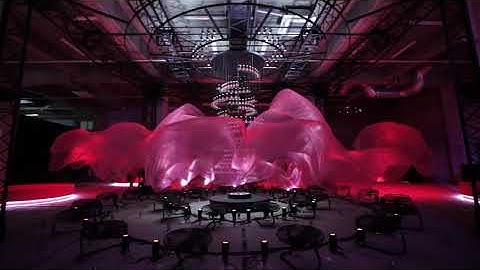 Fabric dances in this art installation by WOW Inc.