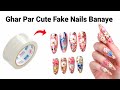 DIY - HOW TO MAKE FAKE NAILS/how to make nail extensions at home/homemade fake nails/Diy Fake Nails 