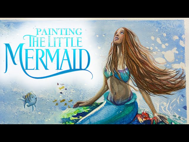 Thomas Kinkade Disney Adult Coloring Book Challenge: The Little Mermaid