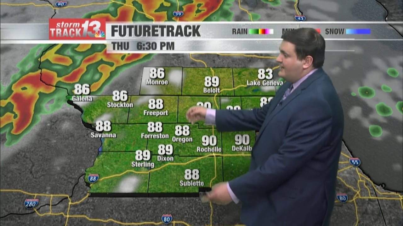 Hot and humid again Thursday with renewed evening storms - YouTube