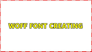 woff font creating