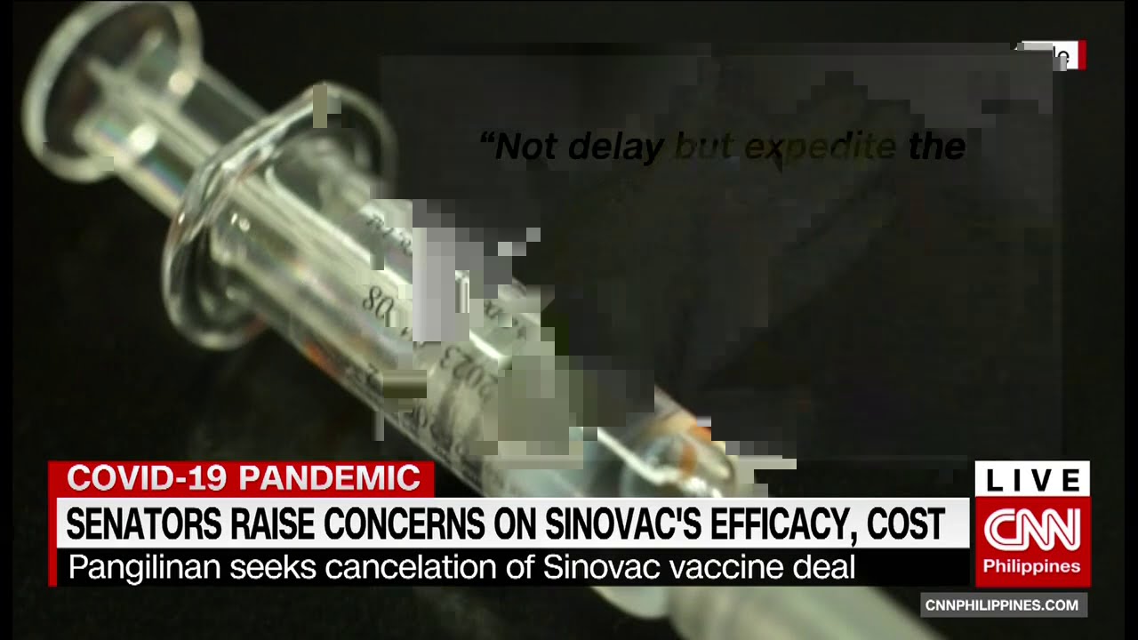 Senators raise concerns on Sinovac's efficacy, cost