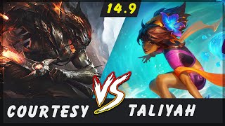 Courtesy - Yasuo vs Taliyah MID Patch 14.9 - Challenger Yasuo Gameplay