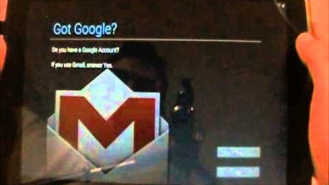 Samsung Google Nexus 10 Initial Setup (Turned on for the first Time)