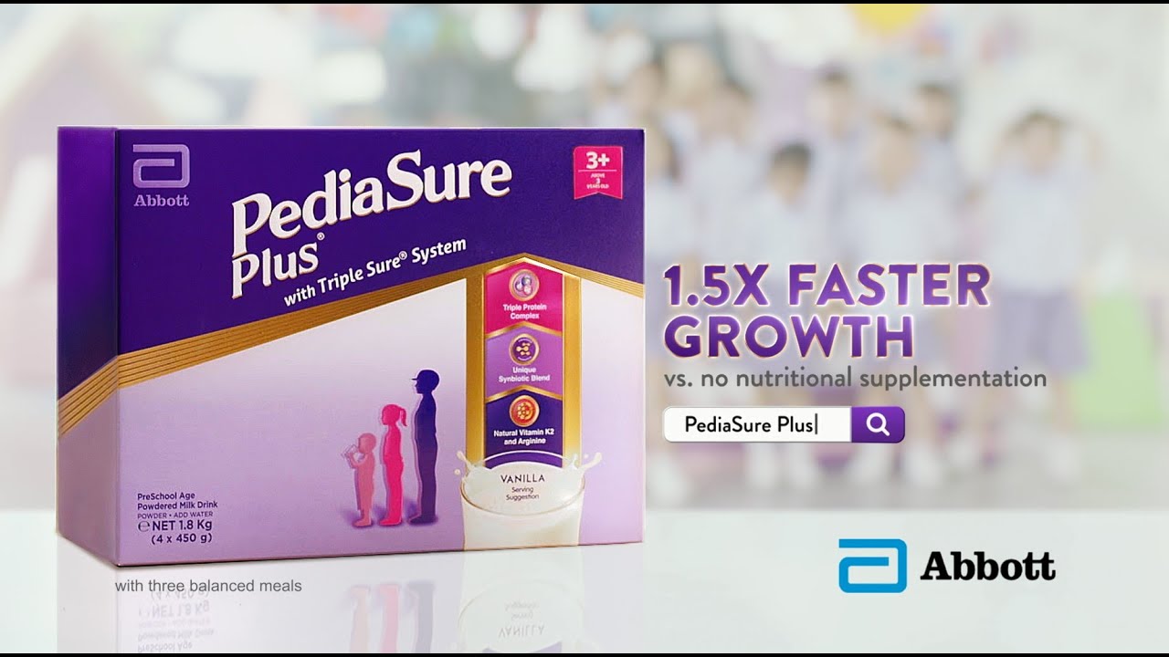 New Pediasure Plus For 1 5x Faster Growth Vs No Nutritional Supplementation Youtube