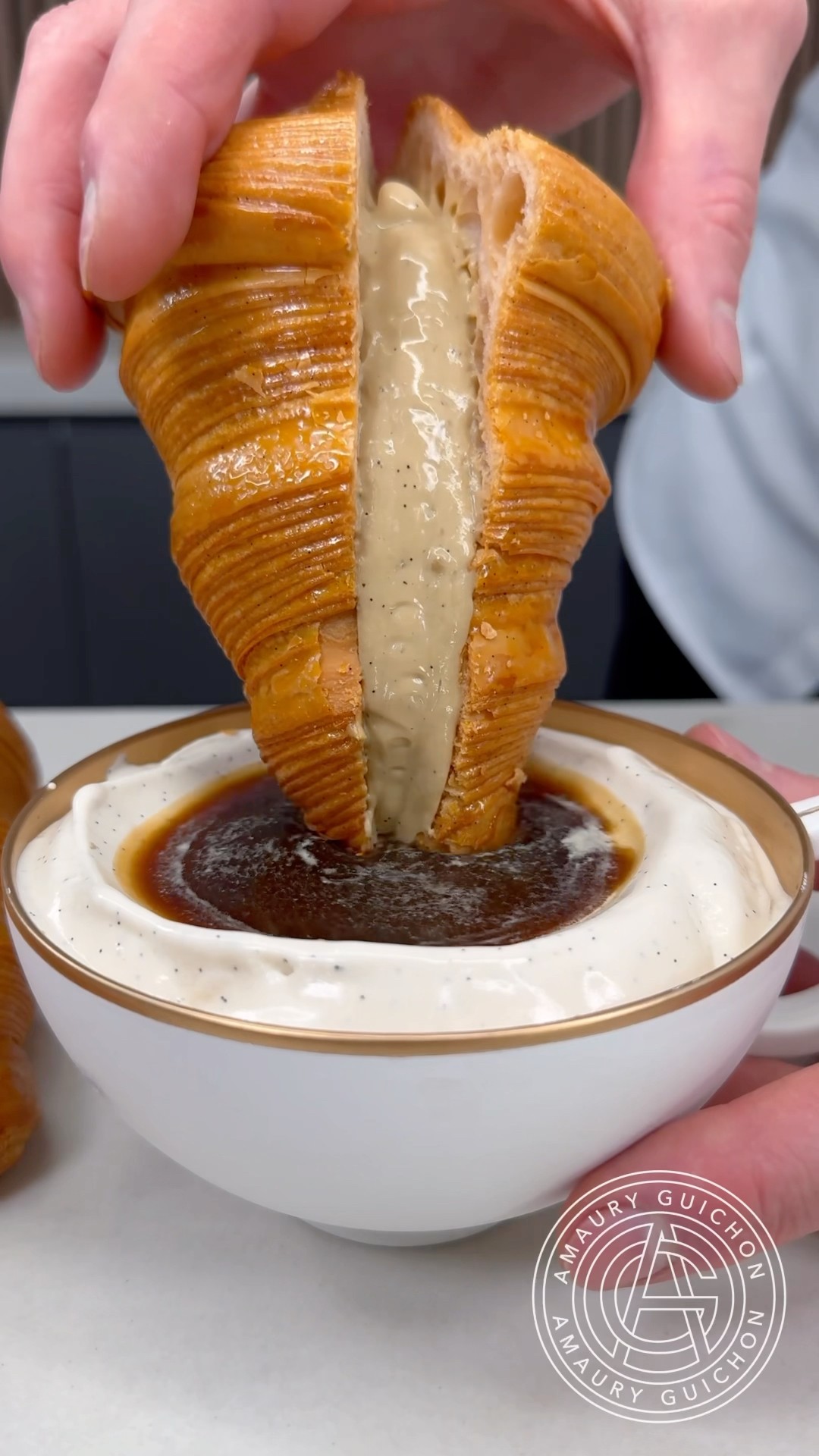 My take on Affogato and Sfogliatella! The perfect taste of Italy! ?? #amauryguichon #chocolate