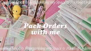 pack orders with me 🌷 small business vlog