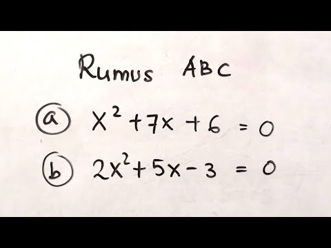 Akar-akar Persamaan Kuadrat dengan Cara RUMUS ABC Kuadratik | Matematika SMP