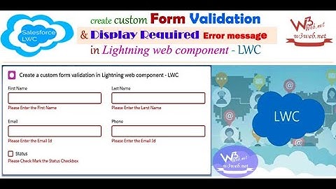 create a custom form validation and display required Error message upon handle input change in LWC