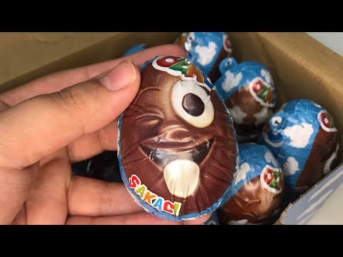 opening a box of Ozmo surprise eggs ~ chocolate ASMR