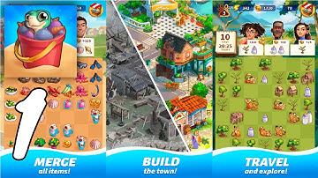 Travel Town - Merge Adventure Gameplay Walkthrough #1 (Android, IOS)