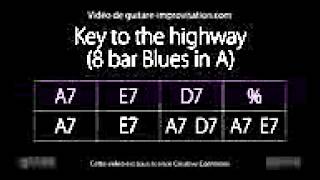 Key to the Highway : Backing track (8 bar Blues in A)