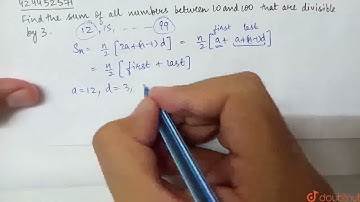 Find the sum of all numbers between 10 and 100 that are divisible by 3. | CLASS 12 | NONE | MATH...