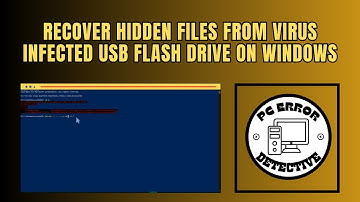 How to Recover Hidden Files from a Virus Infected USB Flash Drive On Windows