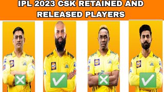 Csk retention and released players list for ipl 2022