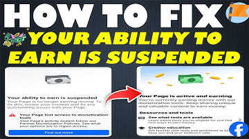 How to Fix Your ability to earn is suspended on Facebook 2025 |Resolve Facebook Page Recommendations
