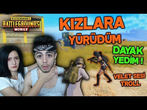 VELET SESİYLE KIZLARA YÜRÜDÜM EŞİMDEN DAYAK YEDİM ! (NİLAY KAFAYI YEDİ) - PUBG Mobile