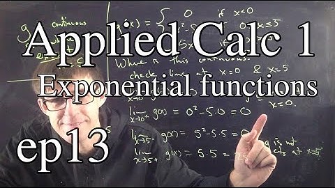 Applied Calc 1 Ep 13: Exponential functions