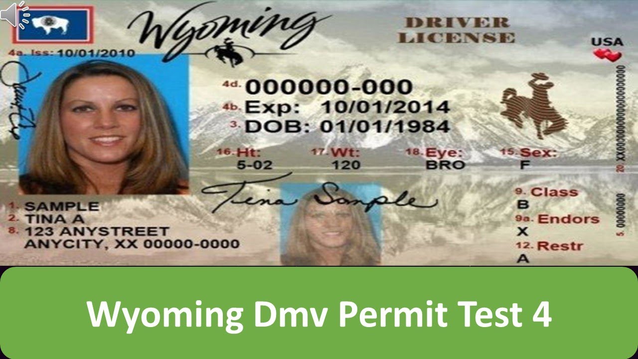 Wyoming DMV Permit Test 4