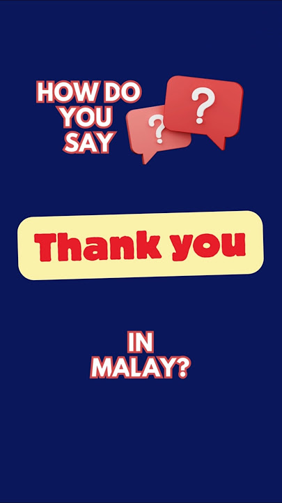 How do you say 'Thank You' in Malay? #learnmalay #malaylanguage #ilearnmalay