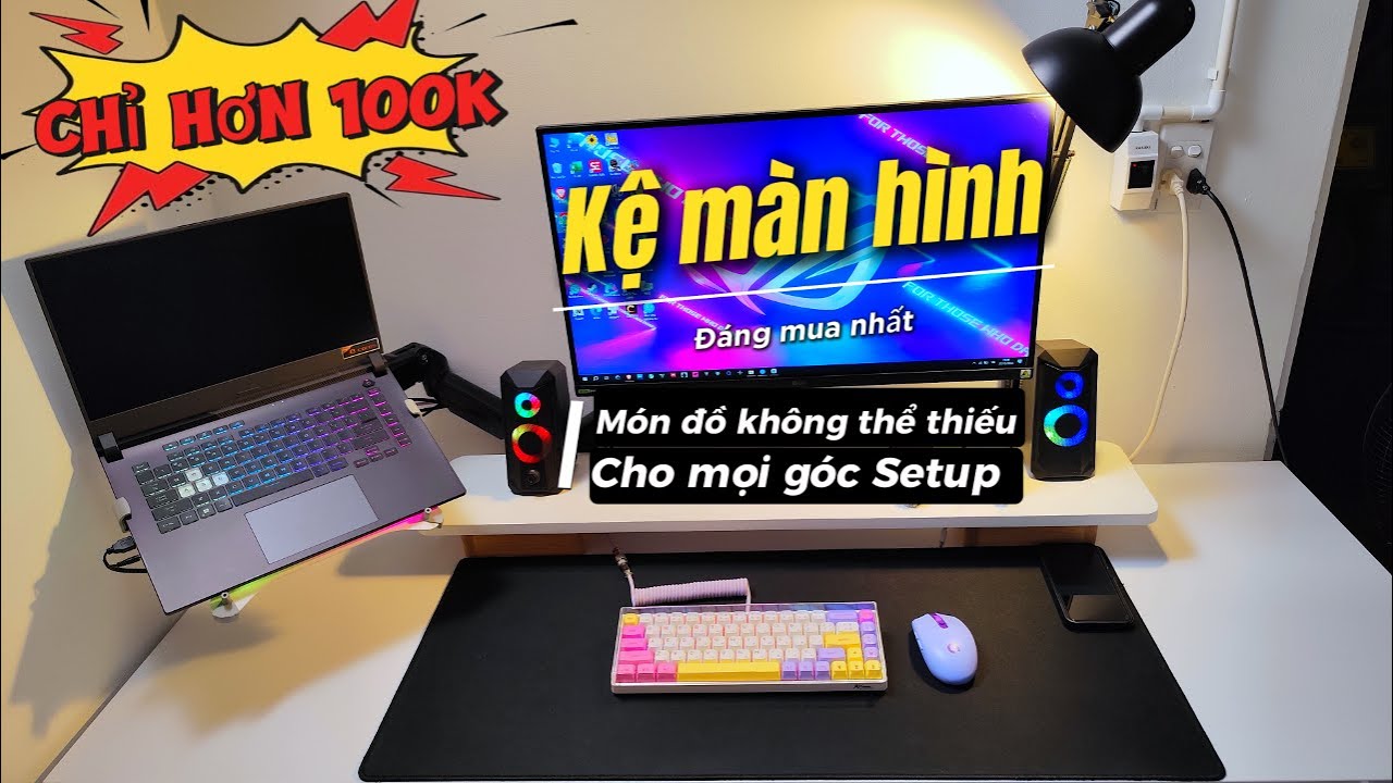 Kệ màn hình mới cho góc Setup của mình Mdf chân gỗ sồi chất lượng cao ...