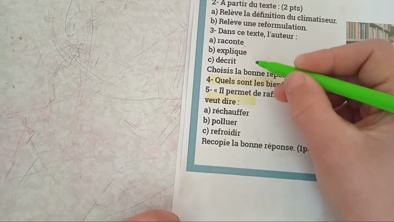 تحضير واحد للفرض و الامتحان /فرنسية أولى متوسط