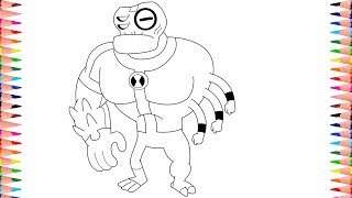 Ben 10 Coloring Pages | Grey Arms Coloring Book | Ben 10 Coloring Video