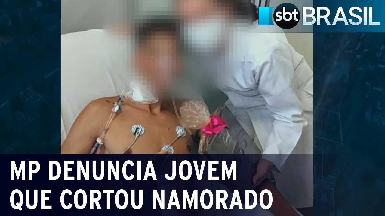 MP denuncia jovem que cortou a barriga do namorado em praia do ES | SBT Brasil (06/04/22)