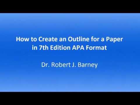 apa 7th edition research paper outline