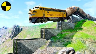 Trains vs Stairs 😱 BeamNG.Drive