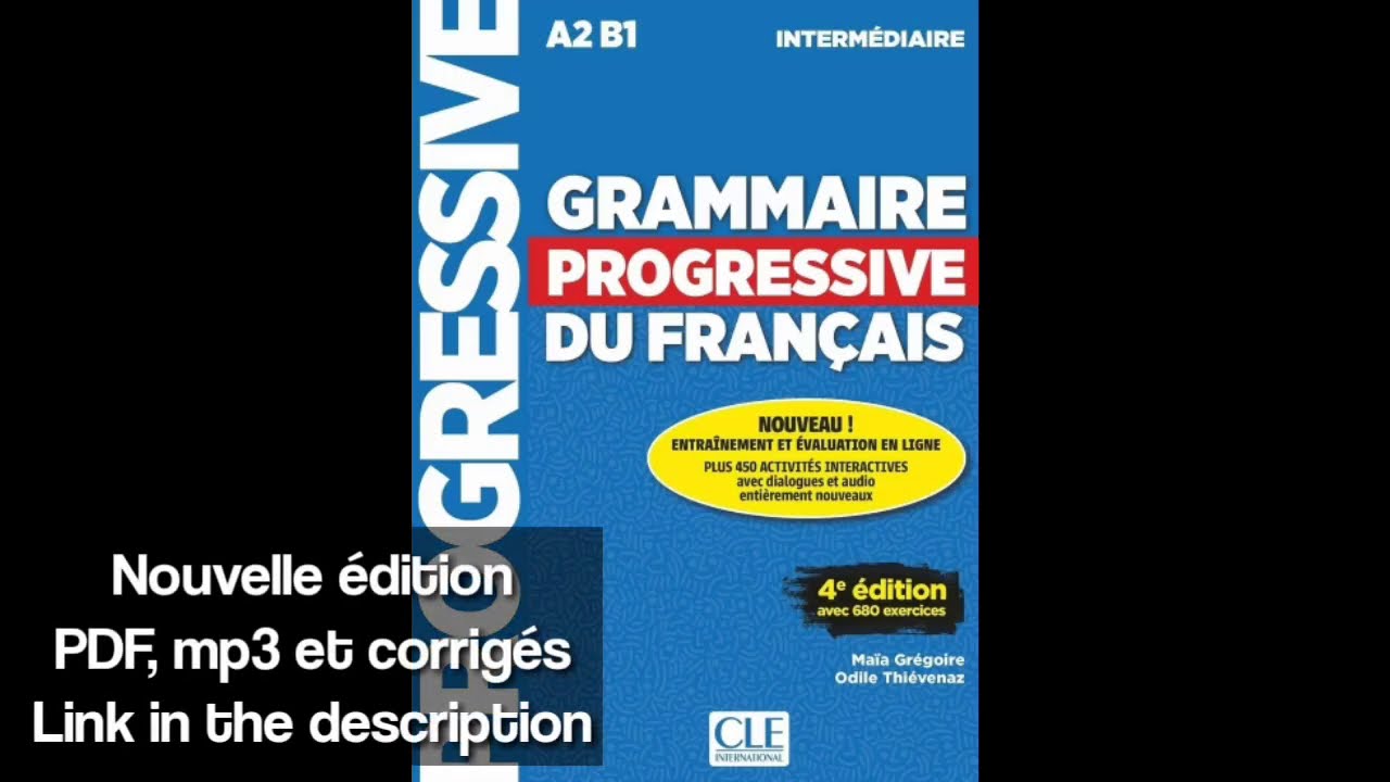 Grammaire Progressive du français A2 B1 Best book for learning French