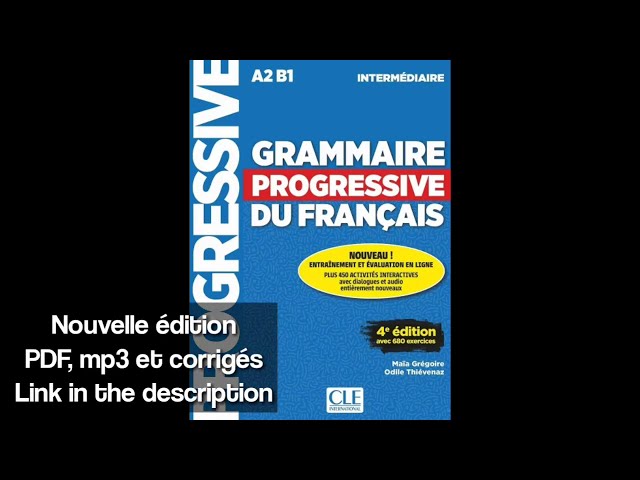Grammaire Progressive du français A2 B1 Best book for learning
