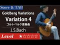 Variation 4 (Goldberg Variations) Fingerstyle Guitar【Score & TAB】
