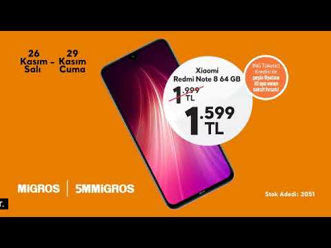 Migros'ta Müthiş Cuma Başladı | Xiaomi Redmi Note 8 Pro Sadece 1.599TL! - Migros'ta Müthiş Cuma Başladı | Xiaomi Redmi Note 8 Pro Sadece 1.599TL!