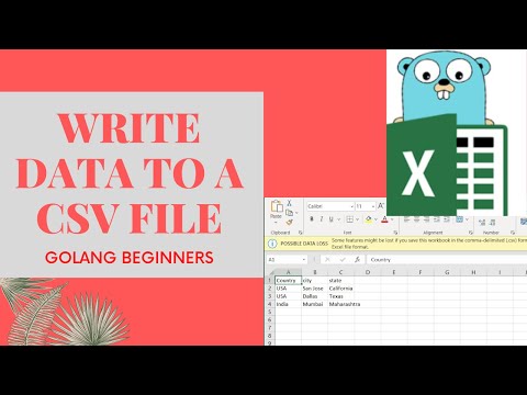 Write Data To CSV file in Golang | Golang Tutorial Beginners Write Data To Csv File In Golang | Golang Tutorial Beginners