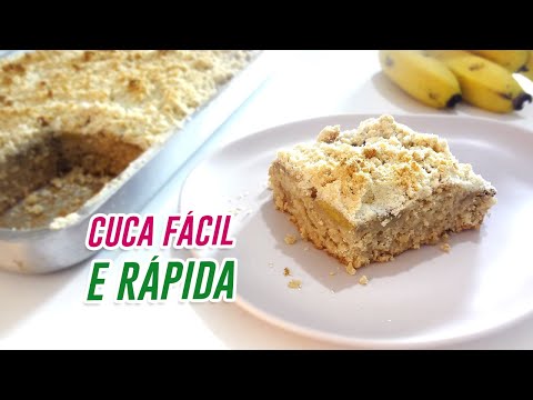Cuca Vegana de Banana - Fácil e Rápida