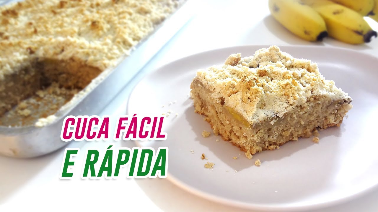 Cuca Vegana de Banana - Fácil e Rápida
