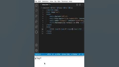 How To Write Maths Formulas Using HTML